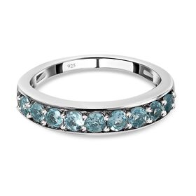 Paraiba-Apatit Ring 925 Silber platiniert (Größe 19.00) ca. 0.83 ct