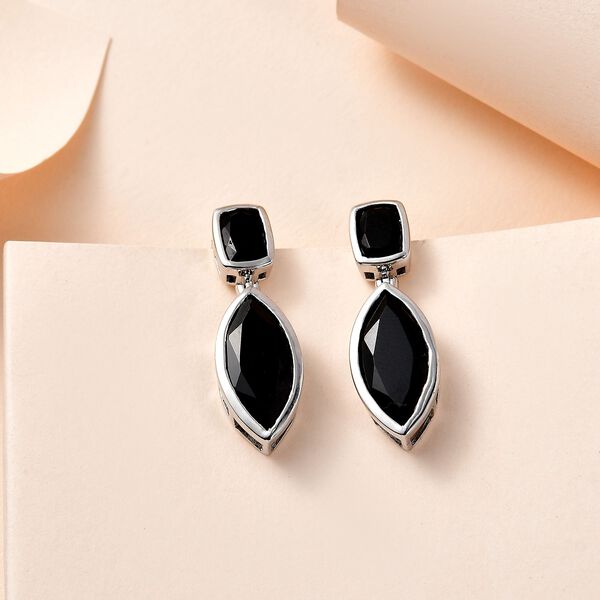 Schwarze Spinell-Ohrringe - 11,46 ct. image number 2