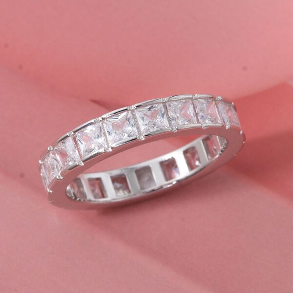 Lustro Stella Weißer Zirkonia Ring 925 Silber rhodiniert (Größe 20.00) image number 1