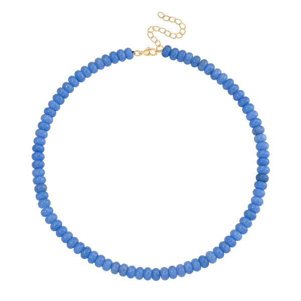 Blaue Quarzit  45+5cm Halskette - 230 ct. image number 5