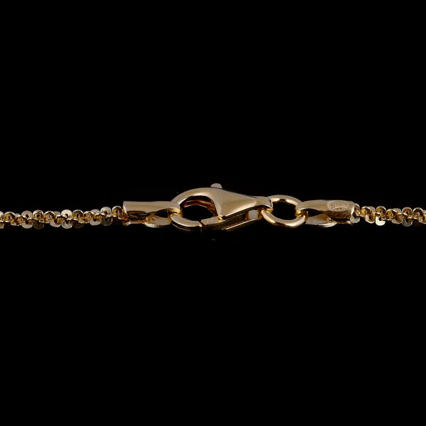 Italienische, alternative Margarita-Kette, ca. 60 cm, 925 Silber Gold-Überzug image number 3