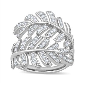 Lustro Stella Weißer Zirkonia Ring 925 Silber rhodiniert (Größe 17.00)