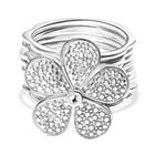Weißer Diamant Schmuckset 17 cm Nickelfreies Messing ca.