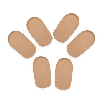 3er-Set Silikon-Ferseneinlagen, H&ouml;henerh&ouml;hung, Waben-Design, 11x6 cm, Transparent, 1/2/3 cm H&ouml;he