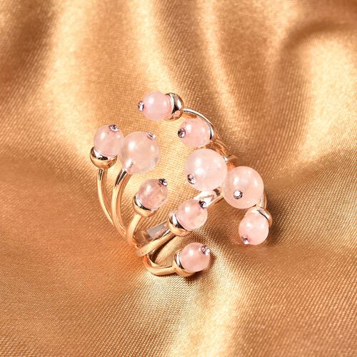 Rosenquarz Ring, Messing image number 1