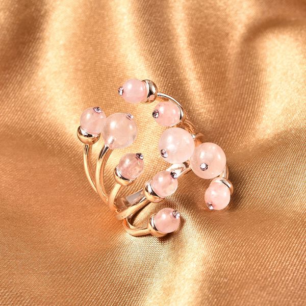 Rosenquarz Ring, Messing image number 1
