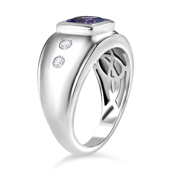 AA Tansanit, Moissanit Ring 925 Silber rhodiniert (Gr&ouml;&szlig;e 17.00) ca. 1,42 ct image number 5