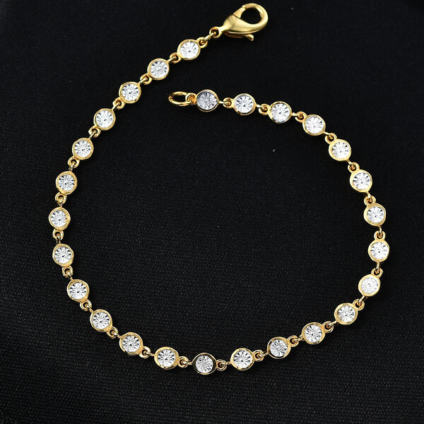 EVER TRUE Weißer Diamant Armband ca. 19 cm Nickelfreies Messing image number 1