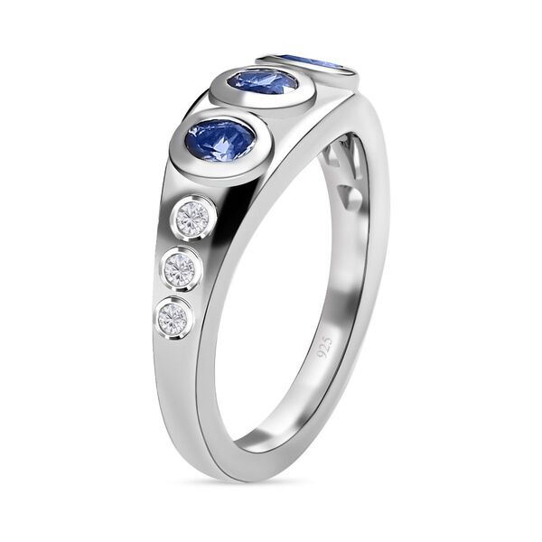 AAA Tansanit und Zirkon Ring - 0,63 ct. image number 5