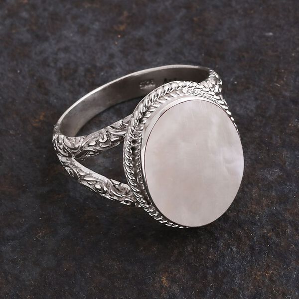 Royal Bali - D'Joy Perlmutt Ring 925 Silber (Gr&ouml;&szlig;e 16.00) image number 1