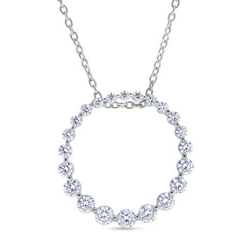 LUXURIANT DIAMOND - Lab Grown Diamant SI-GH SGL zertifiziert Schmuckset ca. 50 cm 925 Silber Rhodiniert ca. 1,00 ct.