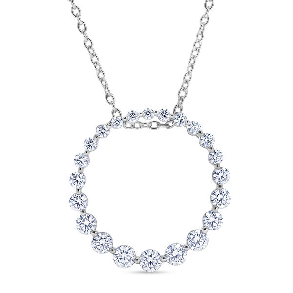 LUXURIANT DIAMOND - Lab Grown Diamant SI-GH SGL zertifiziert Schmuckset ca. 50 cm 925 Silber Rhodiniert ca. 1,00 ct.