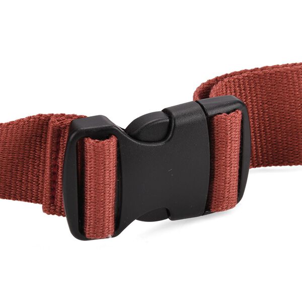 Nylon Crossbody Tasche in Ziegelrot mit praktischen F&auml;chern, 19x12x6cm image number 5