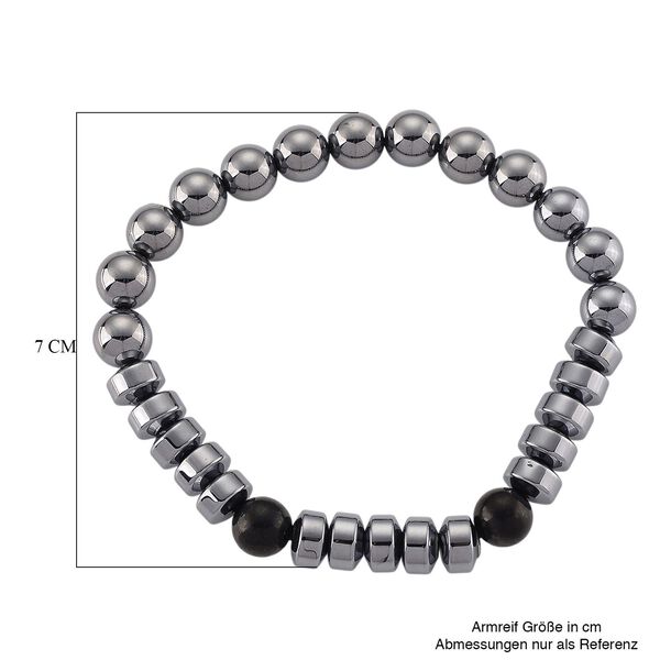 Shungit, Terahertz Armband Flexibles cm ca. 45.00 ct image number 5