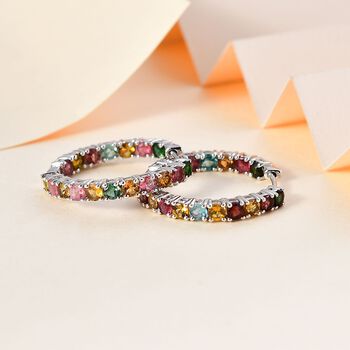 Multi-Turmalin Inside Out Creolen - 3,96 ct.