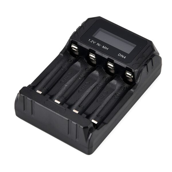 Kompakt-Ladegerät für AA/AAA NiMH - 4 Schächte, LCD, USB image number 6