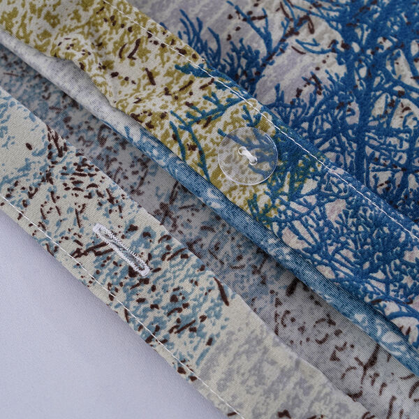 3er-Set Bettbezug und Kissenbezug, Baummuster, Grau und Mehrfarbig image number 3