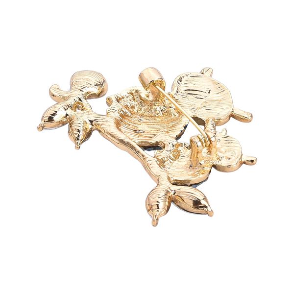 Kunststoff Perle, Mehrfarbiger Kristall Brosche emailliert image number 5