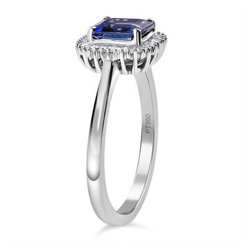 RHAPSODY AAAA Tansanit und VS Diamant Ring in 950 Platin &ndash; 2,19 ct.