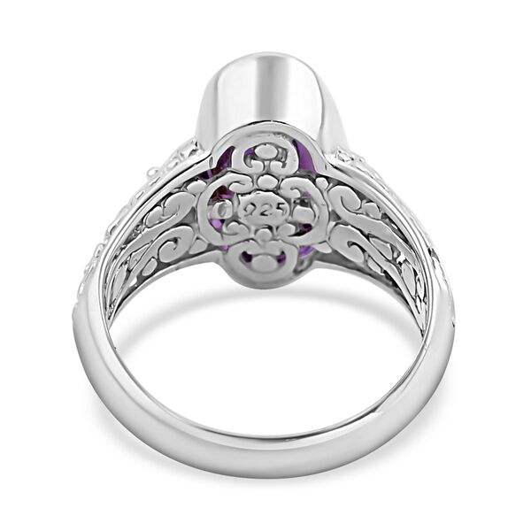 Royal Bali - Rose De France Amethyst Ring, 925 Silber (Größe 19.00) ca. 7.07 ct image number 4