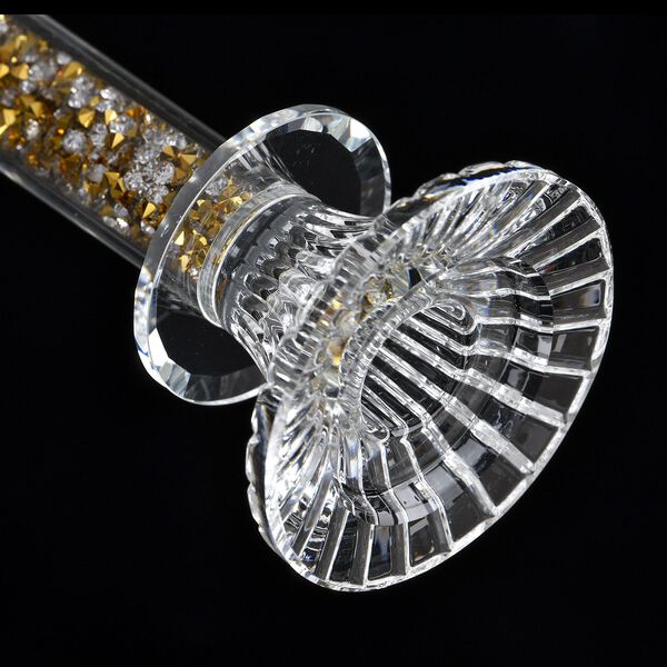 The 5th Season - hochwertiger Kristall-Kerzenständer, gefüllt mit goldenen Kristallen, 7x7x18cm image number 3