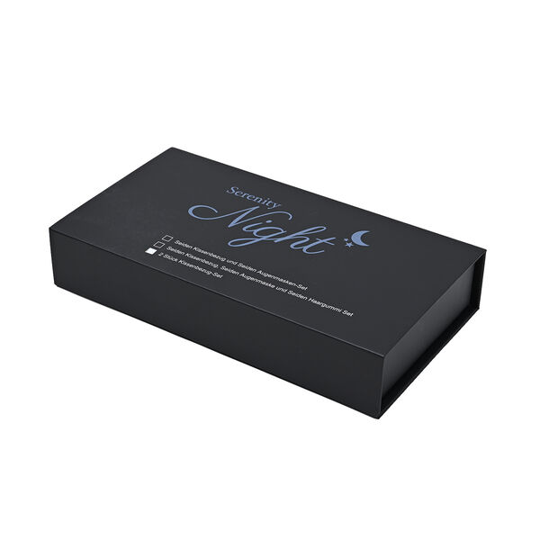 SERENITY NIGHT: Premium-Kollektion, 2er-Set - Kissenbez&uuml;ge aus 100% Maulbeerseide, Schwarz&nbsp; image number 9