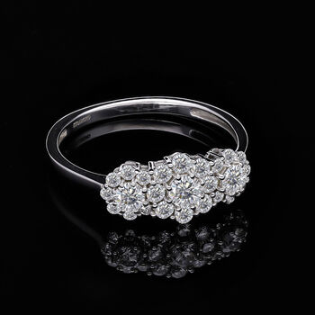 LUXORO IGI zertifizierter SI-GH Labor Diamant Ring in 585 Wei&szlig;gold- 1 ct.