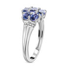 AAA Tansanit-Ring, 925 Silber platiniert  ca. 1,47 ct image number 4