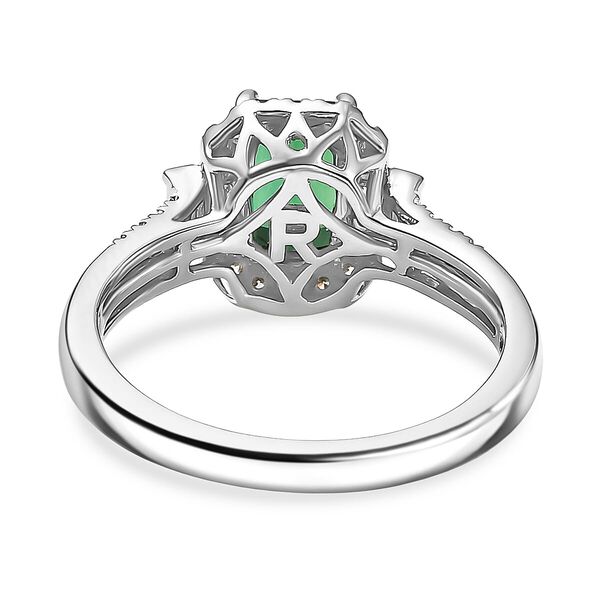 Rhapsody AAAA Santa Rosa Turmalin, Wei&szlig;er Diamant Ring 950 Platin (Gr&ouml;&szlig;e 20.00) ca. 1,61 ct image number 4