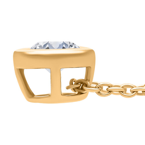 LUXURIANT DIAMOND- Labor VS Diamant-Anhänger mit 50cm Kette, 925 Silber Gelbgold Vermeil- 0,25 ct. image number 6
