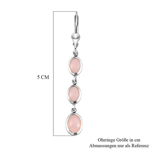 Rosa Opal-Ohrringe, 925 Silber platiniert ca. 2,85 ct image number 5