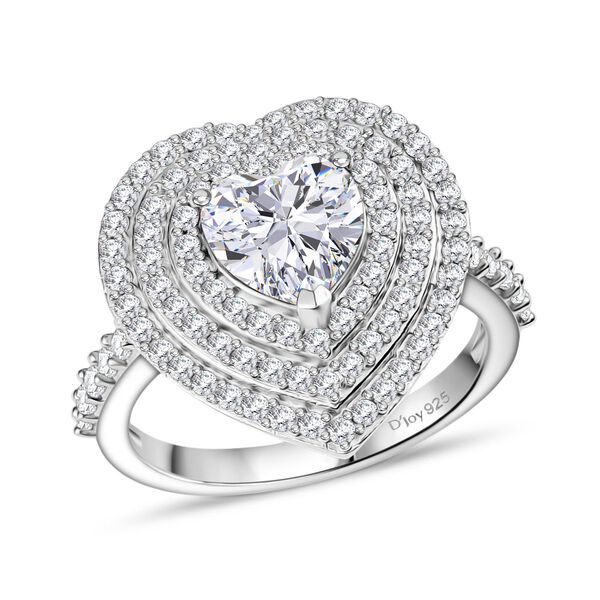 D'Joy Moissanit Ring 925 Silber rhodiniert (Gr&ouml;&szlig;e 17.00) ca. 2,50 ct image number 4