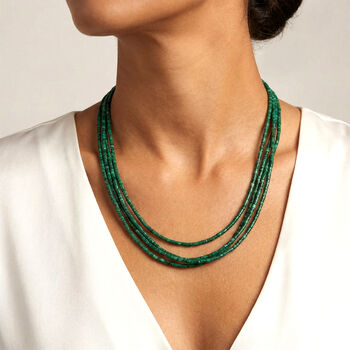 Synthetische Malachit Halskette, 45 cm - 77,50 ct.