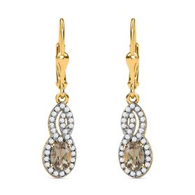 AAA Turkizit und Zirkon Ohrhänger - 1,43 ct.