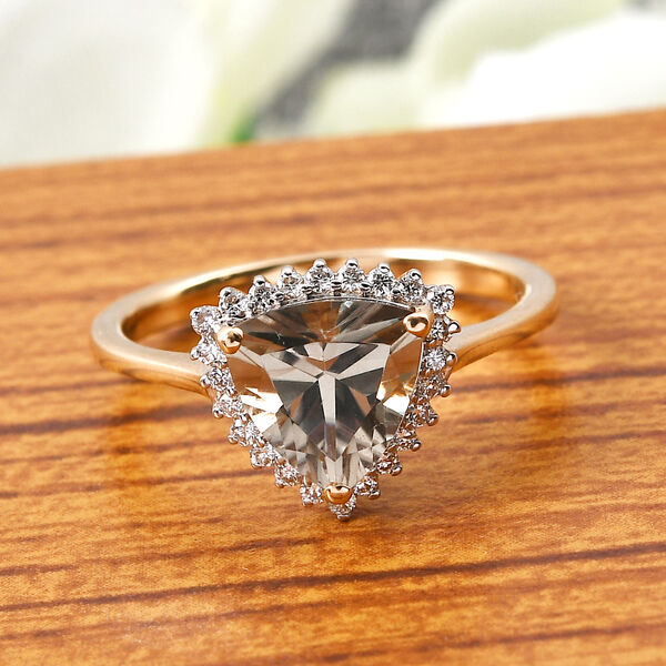 ILIANA AAA Turkizit und Diamant-Ring, 750 Gelbgold  ca. 2,06 ct image number 1