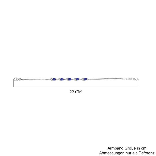 Tansanit Farbe Quarz Armband, 19 cm - 2,49 ct. image number 5
