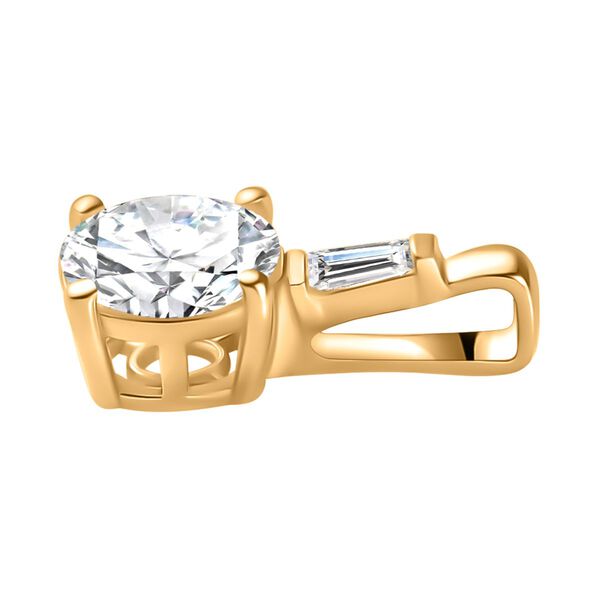 Moissanit Anhänger, 925 Silber 750 Gelbgold Vermeil - 1,84 ct. image number 5