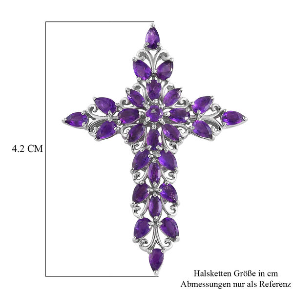 Afrikanischer Amethyst-Anh&auml;nger, 925 Silber platiniert ca. 4,99 ct image number 7