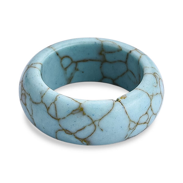 Blauer Howlit Ring (Gr&ouml;&szlig;e 18.00) ca. 21,50 ct. image number 4