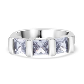 LUSTRO STELLA wei&szlig;er Zirkonia Ring im Trilogie-Design