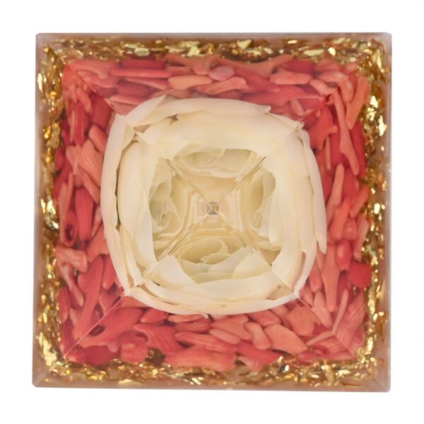 Energie-Edelstein Pyramide mit Rosenquarz, 6x6x6 cm image number 6