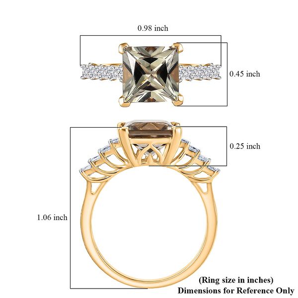 AAA Turkizit, Weißer Diamant Ring 585 Gold (Größe 19.00) ca. 4,41 ct image number 5