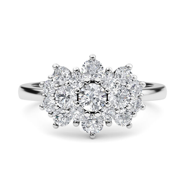 RHAPSODY - Diamant-Ring, zertifiziert VS E-F, 950 Platin  ca. 1,00 ct