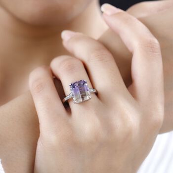 AAA Ametrin und Zirkon Ring - 6,20 ct.