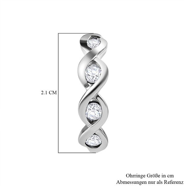 Moissanit Ohrringe, ca. 0,72 ct. image number 5