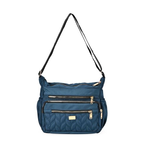 Oxford Seitentasche, Mehrfachfächern, Größe 28x22x9.5cm, schwarz