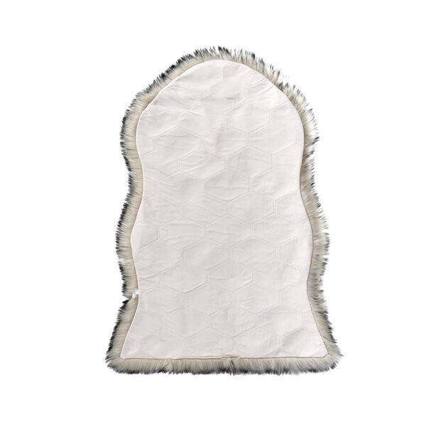 Seidenweicher und langfloriger Kunstfellteppich, 100x60 cm, grau image number 3