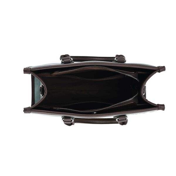 Bestickte Crossbody-Tasche, Blumen-Design, 32x12x25cm, Blau image number 6