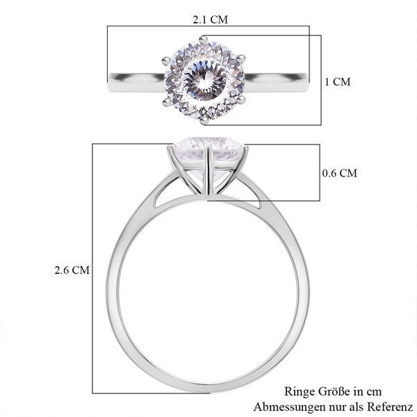 Lustro Stella - 200 Facetten wei&szlig;er Zirkonia Ring, 925 Silber rhodiniert,ca. 3.55 ct image number 7