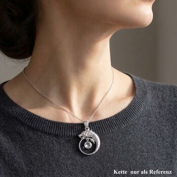 Royal Bali - Moissanit Drachen Anh&auml;nger 925 Silber ca. 0.83 ct